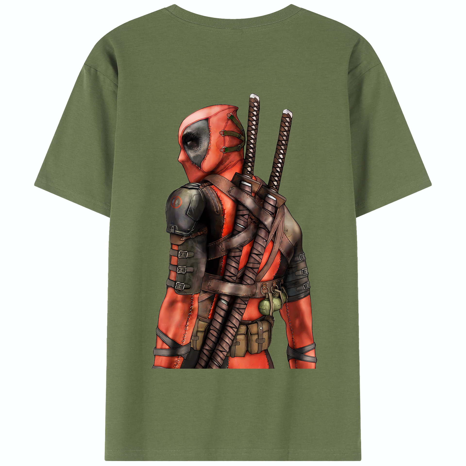 （画像用） Deadpool デッドプール 綿100％半袖Tシャツ（背面プリント）